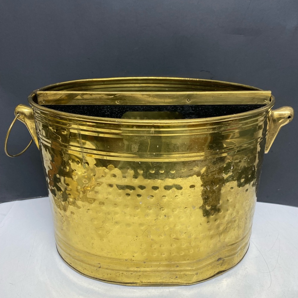 Lacquered Brass Decorative Divided Container